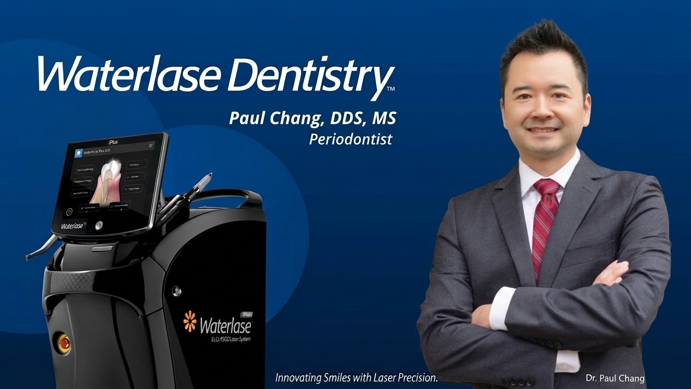 Dr. Paul Chang with a Waterlase dental laser